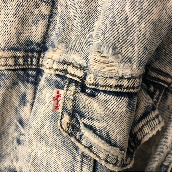 Rare Vintage Levis Hooded Acid Wash Denim Jacket - Picture 3 of 15